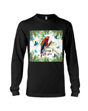 Load image into Gallery viewer, Scarlet Macaw With Butterflies I Am Always With You Gift For Lover Unisex Long Sleeve
