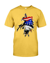 Load image into Gallery viewer, Eagle Giant Scratch USA Flag Gift For Women Guys Tee
