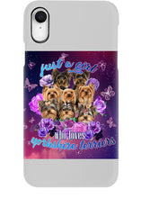 Load image into Gallery viewer, A Girl Loves Yorkshire Terrier Gift For Dog Lovers Phone case
