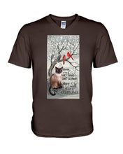 Load image into Gallery viewer, Siamese Cat Red Cardinals Those We Love Guys V-Neck
