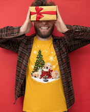 Load image into Gallery viewer, Funny Golden Retrievers Sleep In Red Boots Gift For Dog Lovers Guys Tee
