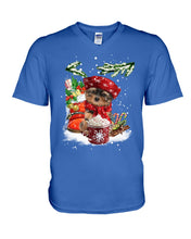 Load image into Gallery viewer, Yorkshire Terrier Loves Drinking Hot Latte Gift For Dog Lovers Guys V-Neck
