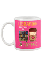 Load image into Gallery viewer, Librarian Powered By Coffee  Custom Design For Book Lovers Mug
