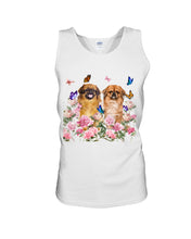 Load image into Gallery viewer, Pekingese With Peonies Gift For Dog Lovers Unisex Tank Top
