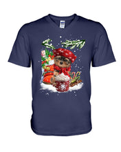 Load image into Gallery viewer, Yorkshire Terrier Loves Drinking Hot Latte Gift For Dog Lovers Guys V-Neck
