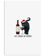 Load image into Gallery viewer, Cat Drink And Be Merry Meaningful Gift For Women Vertical Poster
