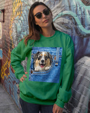 Load image into Gallery viewer, Australian Shepherd In Denim Pocket Gift For Dog Lovers Sweatshirt
