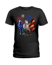 Load image into Gallery viewer, Lovely Phone Case Horse Freedom Firework Gift For Horse Lovers Ladies Tee
