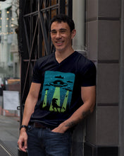 Load image into Gallery viewer, UFA Dinosaur T Rex Sky Full Of Stars Guys V-Neck
