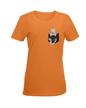 Load image into Gallery viewer, Cat In Your Front Pocket Great Gift For Cat Lovers Ladies Tee
