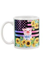Load image into Gallery viewer, Pig America Flag Sunflower Special Custom Design Mug
