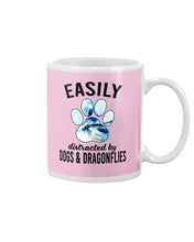 Load image into Gallery viewer, Easily Distracted By Dogs And Dragonflies Gift For Dog Lovers Mug
