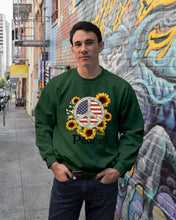 Load image into Gallery viewer, Peace Sign Sunflower Birthday Gift For Girls Sweatshirt
