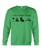 Load image into Gallery viewer, Simple Woman Loves Wine Camping Shoes And Climbing Sweatshirt
