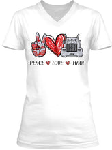 Load image into Gallery viewer, Peace Love Haul Trending Gift For Friends Ladies V-Neck
