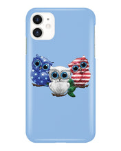 Load image into Gallery viewer, Lovely Phone Case Three Owl With US Flag Gift For Owl Lovers Phone case
