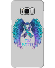 Load image into Gallery viewer, You Matter Ribbon Awareness With Angel Wings Phone case
