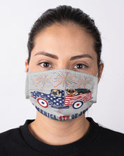 Load image into Gallery viewer, America 4th Of July Truck Pug Gift For Dog Lovers Cloth Face Mask
