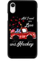 Load image into Gallery viewer, All I Need Are Love And Hockey Gift For Hockey Players Phone case
