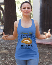 Load image into Gallery viewer, Birthday Gift For November Girl If My Mouth Doesn't Say It My Face Definitely Ladies Flowy Tank
