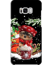 Load image into Gallery viewer, Yorkshire Terrier Loves Drinking Hot Latte Gift For Dog Lovers Phone case
