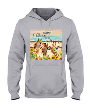 Load image into Gallery viewer, Giraffe Today I Choose To Be Happy Gift For Women Hoodie
