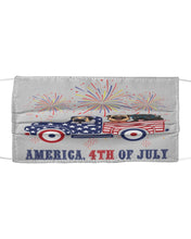 Load image into Gallery viewer, America 4th Of July Truck Pug Gift For Dog Lovers Cloth Face Mask
