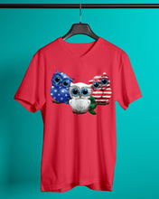 Load image into Gallery viewer, Lovely Phone Case Three Owl With US Flag Gift For Owl Lovers Guys V-Neck
