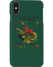Load image into Gallery viewer, Never Underestimate A 60 Year Old Man Can Play A Guitar Phone case
