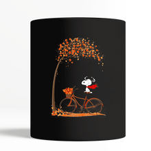 Load image into Gallery viewer, Snoopy Cartoon Movie Autumn Is Coming Gift For Fans Black Mug
