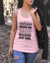 Load image into Gallery viewer, Stubborn Son Of Awesome Mom She'll Punch You Very Hard Ladies Flowy Tank
