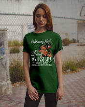 Load image into Gallery viewer, Betty Boop February Girl Living My Best Life Birthday Meaningful Gift Guys Tee

