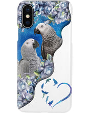 Load image into Gallery viewer, Magical Gray Couple African Parrot Gift For Bird Lovers Phone case

