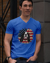 Load image into Gallery viewer, English Cocker Spaniel US Sunflower Gift For Dog Lovers Guys V-Neck
