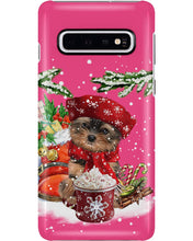 Load image into Gallery viewer, Yorkshire Terrier Loves Drinking Hot Latte Gift For Dog Lovers Phone case
