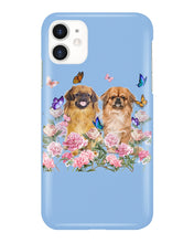 Load image into Gallery viewer, Pekingese With Peonies Gift For Dog Lovers Phone case
