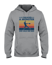 Load image into Gallery viewer, I Created A Monster She Calls Me Dad Giving Daughter Hoodie
