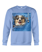 Load image into Gallery viewer, Australian Shepherd In Denim Pocket Gift For Dog Lovers Sweatshirt
