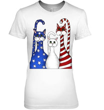 Load image into Gallery viewer, Cat Happy America  Independence's Day Special Custom Design Ladies Tee
