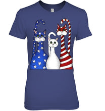 Load image into Gallery viewer, Cat Happy America  Independence's Day Special Custom Design Ladies Tee
