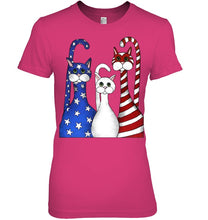 Load image into Gallery viewer, Cat Happy America  Independence's Day Special Custom Design Ladies Tee
