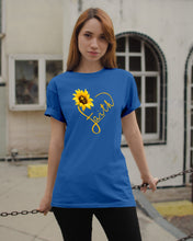 Load image into Gallery viewer, Black Phone Case Sunflower Faith Gift For Christians Guys Tee

